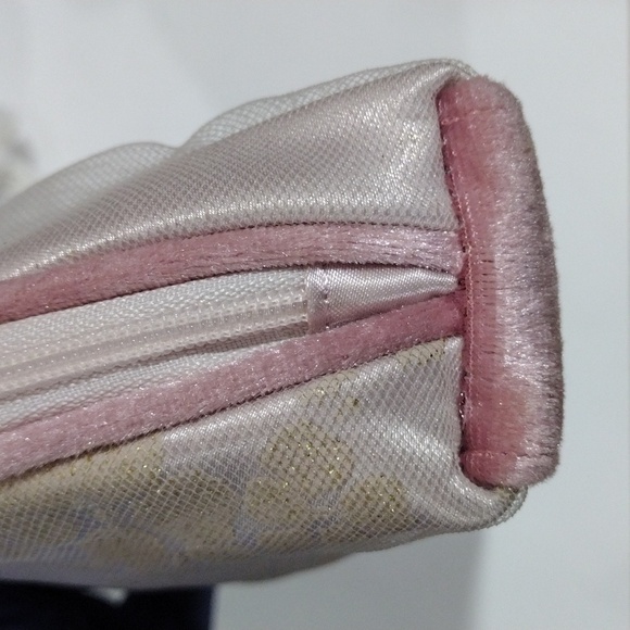 Jill Stuart Flower Design Blush Pink Zipper Makeup Bag - Excellent Condition - Picture 7 of 10